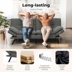 Modern 3-Seater Convertible Sofa Bed - Grey