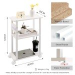 Viviendo Industrial Style End Table with Charging Station