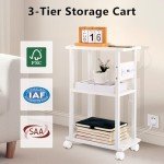 Viviendo Industrial Style End Table with Charging Station