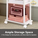 Viviendo Industrial Style End Table with Charging Station