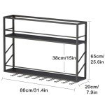 2-Tier Metal Wall Mounted Wine Rack