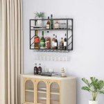 2-Tier Metal Wall Mounted Wine Rack