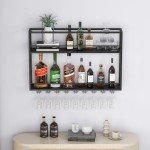 2-Tier Metal Wall Mounted Wine Rack