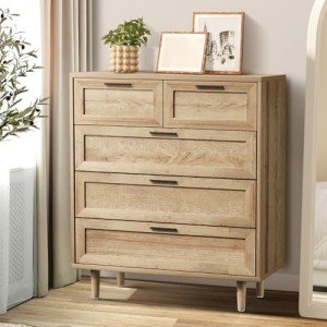 5-Drawer Tallboy Chest of Drawers in Natural