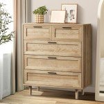 5-Drawer Tallboy Chest of Drawers in Natural