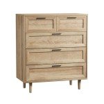 5-Drawer Tallboy Chest of Drawers in Natural