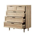 5-Drawer Tallboy Chest of Drawers in Natural