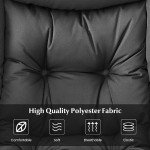 Modern Lazy Chair with Ottoman and Storage Pocket