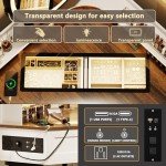 Modern Corner Vanity Set with Mirror and Lights