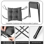 Modern Lazy Chair with Ottoman and Storage Pocket