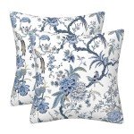Set of 2 Blue Birds Velvet Cushion Covers