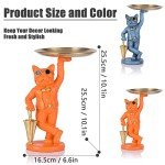 Bulldog Statue with Key Tray and Decorative Bowl