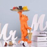 Bulldog Statue with Key Tray and Decorative Bowl