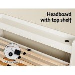 Artiss Pine Wood Double Bed Frame with Storage