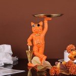 Bulldog Statue with Key Tray and Decorative Bowl