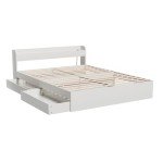 Artiss Pine Wood Double Bed Frame with Storage