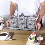 JUXYES 4-Piece Crushed Diamond Canister Set