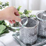 JUXYES 4-Piece Crushed Diamond Canister Set
