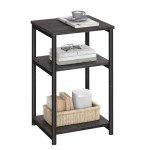 VASAGLE Small End Table in Misty Gray & Black