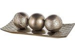 Dublin Decorative Tray and Orbs Set - Silver