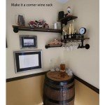 Industrial Pipe Wine Rack with Stem Glass Holder