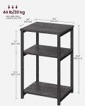 VASAGLE Small End Table in Misty Gray & Black