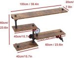 Industrial Pipe Wine Rack with Stem Glass Holder