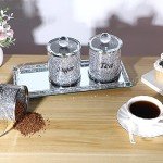JUXYES 4-Piece Crushed Diamond Canister Set