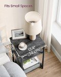 VASAGLE Small End Table in Misty Gray & Black