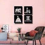 Stylish Black and White Fashion Wall Art Set