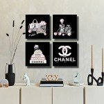 Stylish Black and White Fashion Wall Art Set