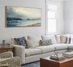 Vintage Coastal Beach Wall Art - Framed Canvas