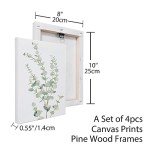Botanical Eucalyptus Wall Art - Set of 4
