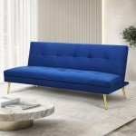 Velvet 2-Seater Sofa Bed for Small Spaces