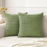 Sage Green Corduroy Cushion Covers - Set of 2
