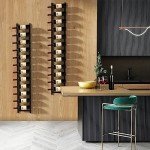 Stylish Wall Mounted Wine Rack - 2 Pack