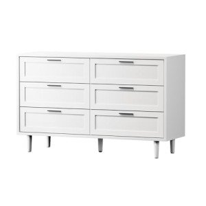 Stylish 6-Drawer Wooden Dresser for Any Room