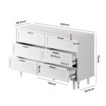 Stylish 6-Drawer Wooden Dresser for Any Room