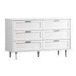 Stylish 6-Drawer Wooden Dresser for Any Room