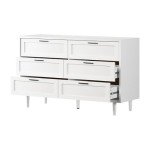 Stylish 6-Drawer Wooden Dresser for Any Room