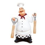 French Chef Figurine with Bottle Opener Decor
