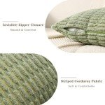 Sage Green Corduroy Cushion Covers - Set of 2