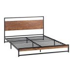 Oikiture Double Bed Frame with Metal Base