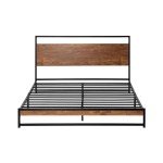Oikiture Double Bed Frame with Metal Base