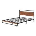Oikiture Double Bed Frame with Metal Base