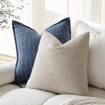Textured Boucle Throw Pillow Covers - Set of 2