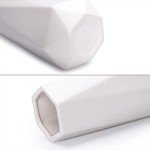 Set of 2 White Ceramic Flower Vases