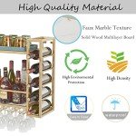 Gold Wall Mounted Wine Rack with Glass Holder
