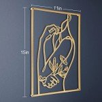 Gold Minimalist Metal Wall Art Set - 3 Pcs