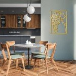 Gold Minimalist Metal Wall Art Set - 3 Pcs